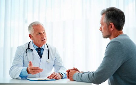 Мужчина на консультации у врача